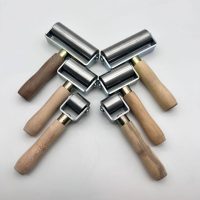 غلطک چسب فولادی دسته چوبی