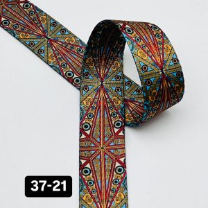 بند برزنت طرحدار عرض 3/7 سانت طول 150 سانت کد 21-37
