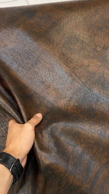 چرم بوفالو کریزی قهوه ایی تیره - ( BFAT-340 )