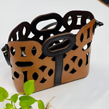 الگوی کیف زنانه رودوشی طرح مشبک مدل M-596 - Image 3